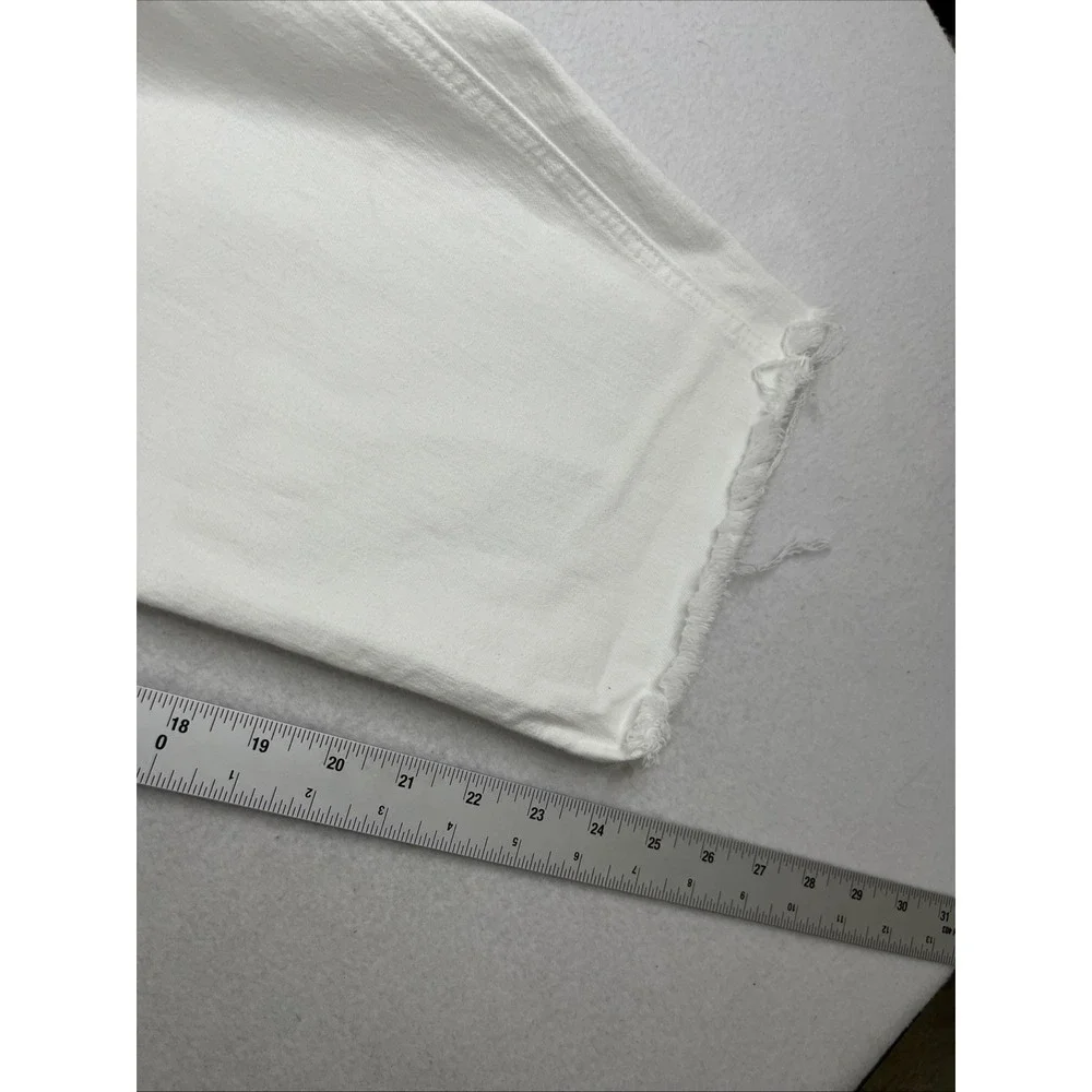 Mother Patch Pocket Private Ankle Fray Jeans White 33 1218-753 Fairest Of Them